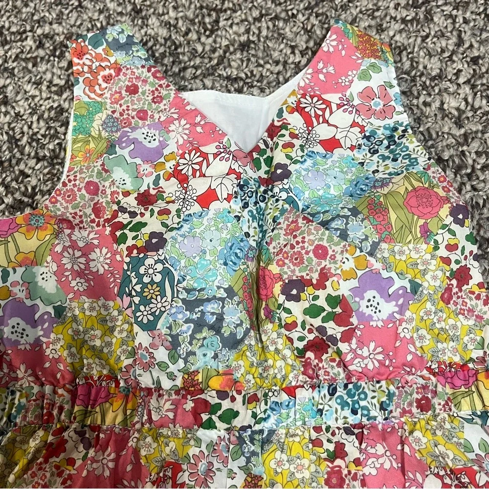 Girls' gathered-waist dress in Liberty® Patchwork Dream floral - Picture 5 of 5